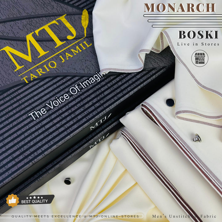 ✅ 🇲 🇹 🇯 Monarch Boski 
---------------------------------------
🅝🅔🅦 - 🅐🅡🅡🅘🅥🅐🅛 BOSKI ⏐ RICH CAREEM ( Unstitched ) Suit
