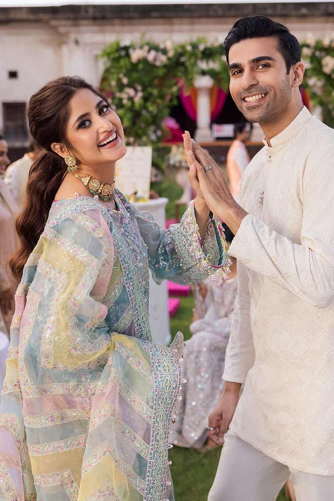 BRAND….KANWAL MALIK EBROIDED  Unstithced Ladies Fancy Dress