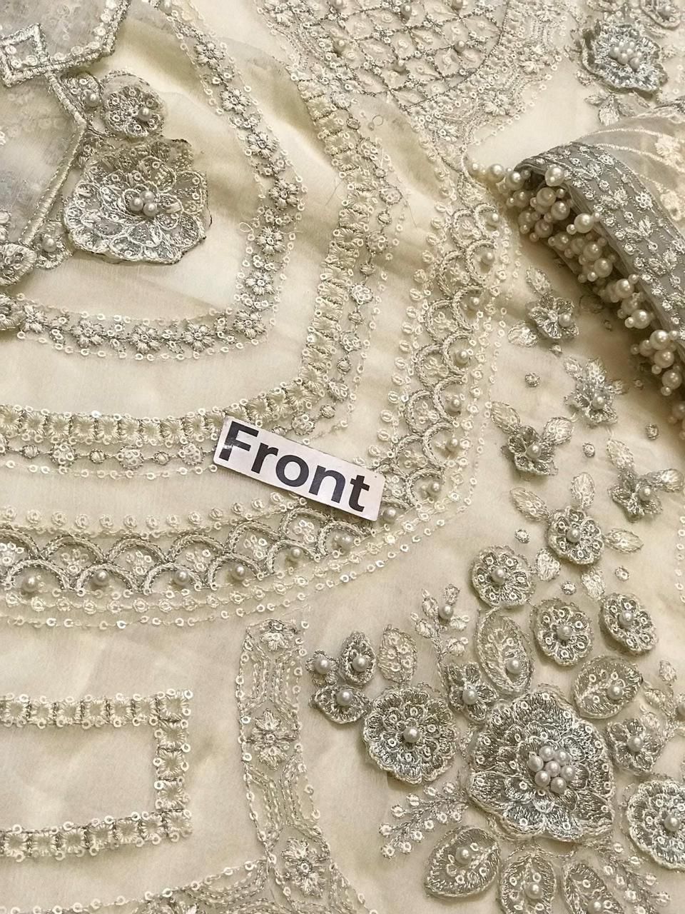 MARIA B EBROIDED  Unstithced Ladies Fancy Dress