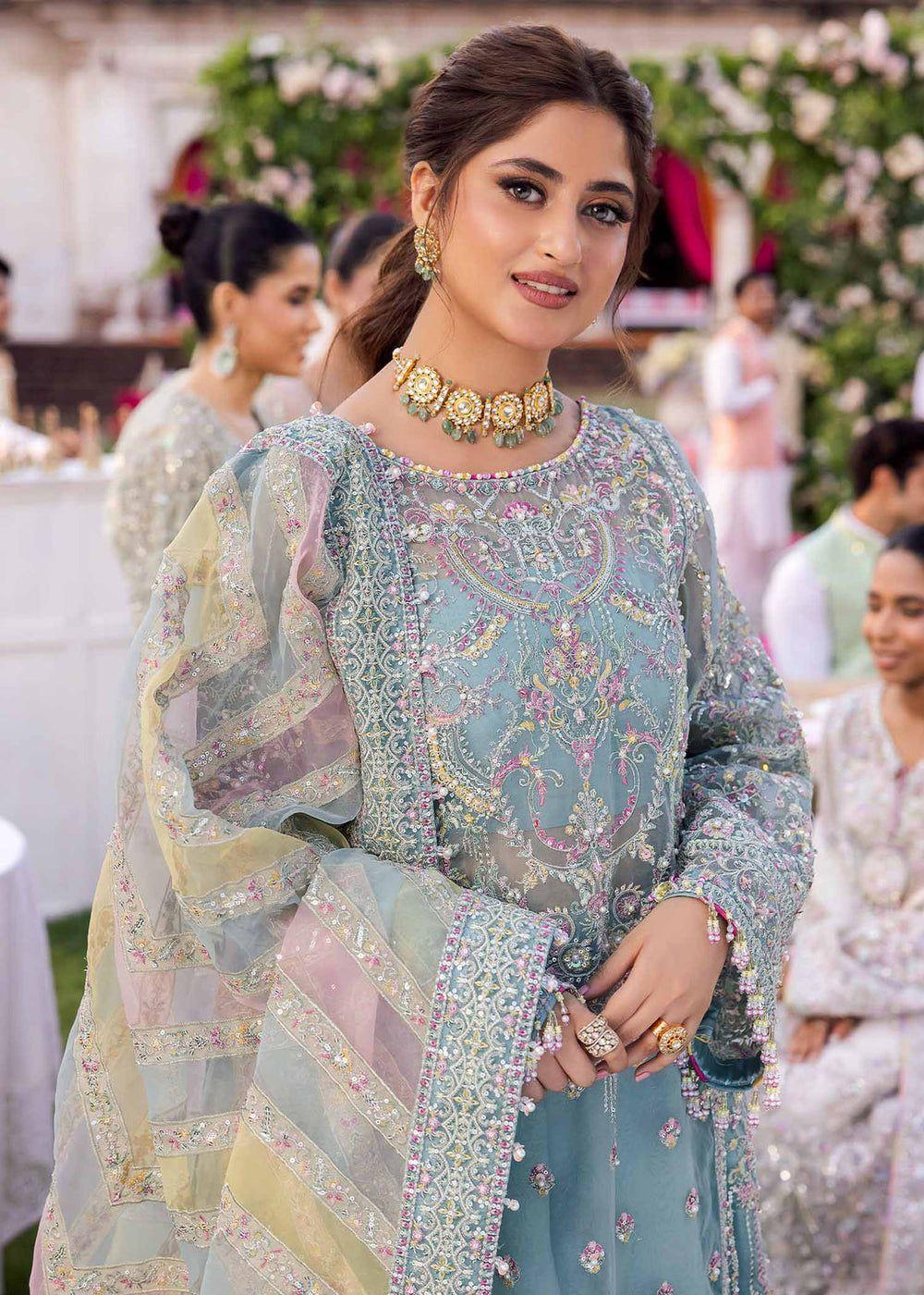BRAND….KANWAL MALIK EBROIDED  Unstithced Ladies Fancy Dress
